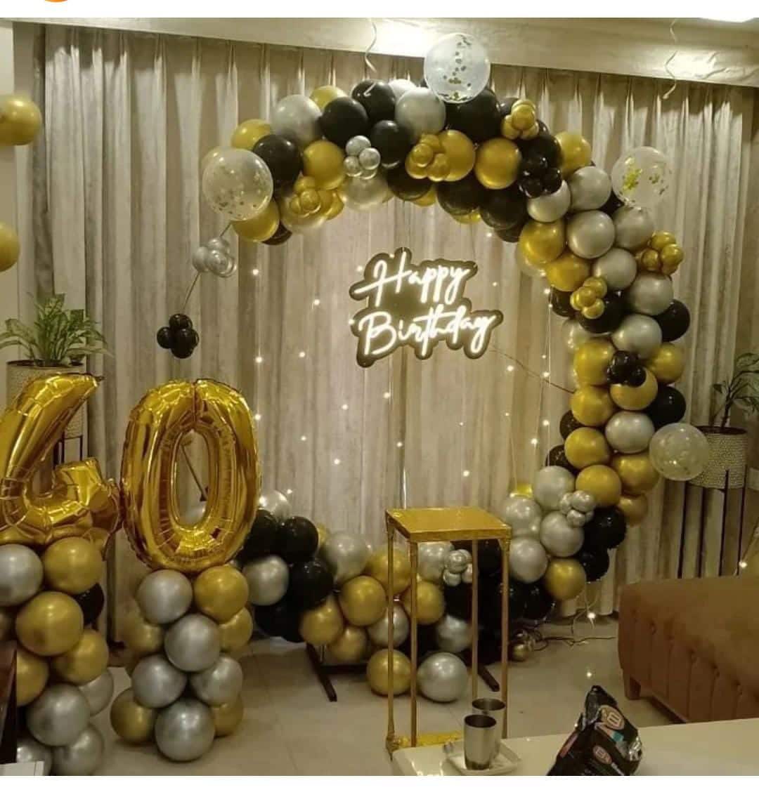 Golden Birthday Decoration