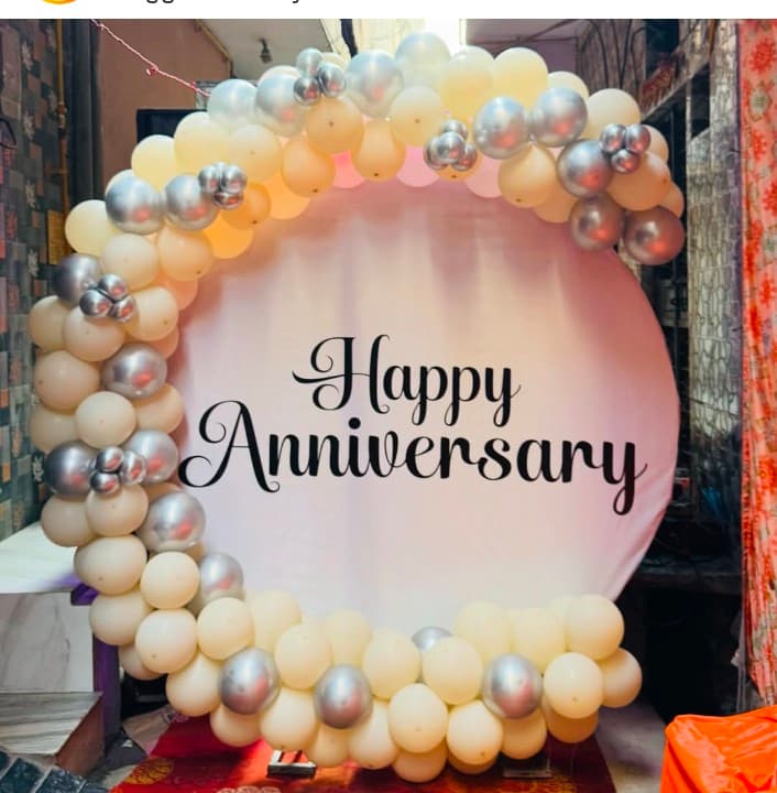 Anniversary decoration setup in Patna
